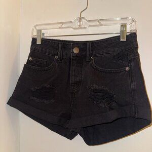 Amuse Society Black Ripped Jean Shorts - 24